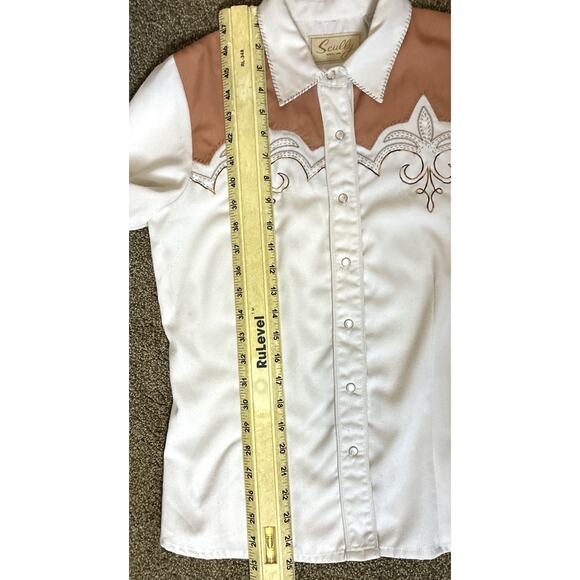 Vtg Scully Sz XS Pearl Snap LS Embroidered Embellished Shirt - Picture 10 of 11